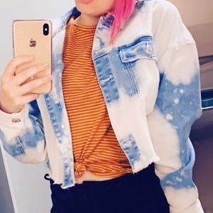 White wash denim jacket